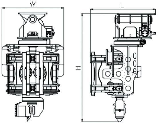 Side Grip Type dimension reference